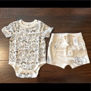 BabyGap Star Wars Outfit / Set: Bodysuit / Onesie & Shorts Size 6-12M - NWT